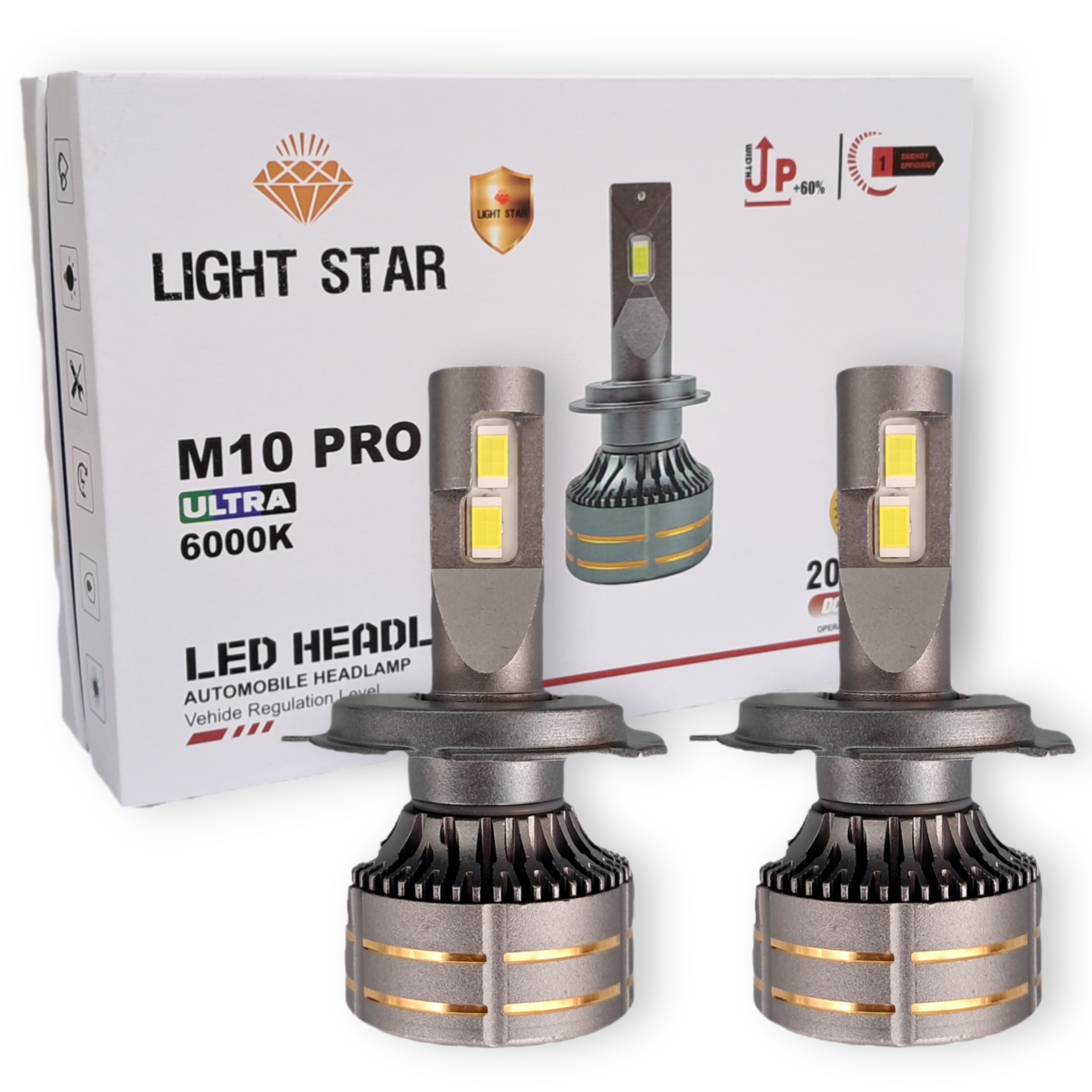 هدلایت M10 Pro از برند Light star لایت استار 200000 اورجینال بسته دو عددی