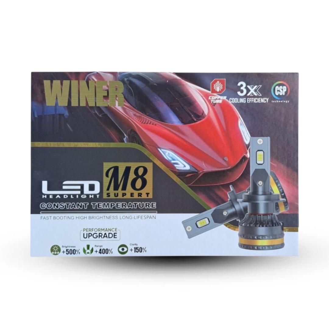 هدلایت M8 آفتابی از برند WINER وینر اورجینال بسته دو عددی