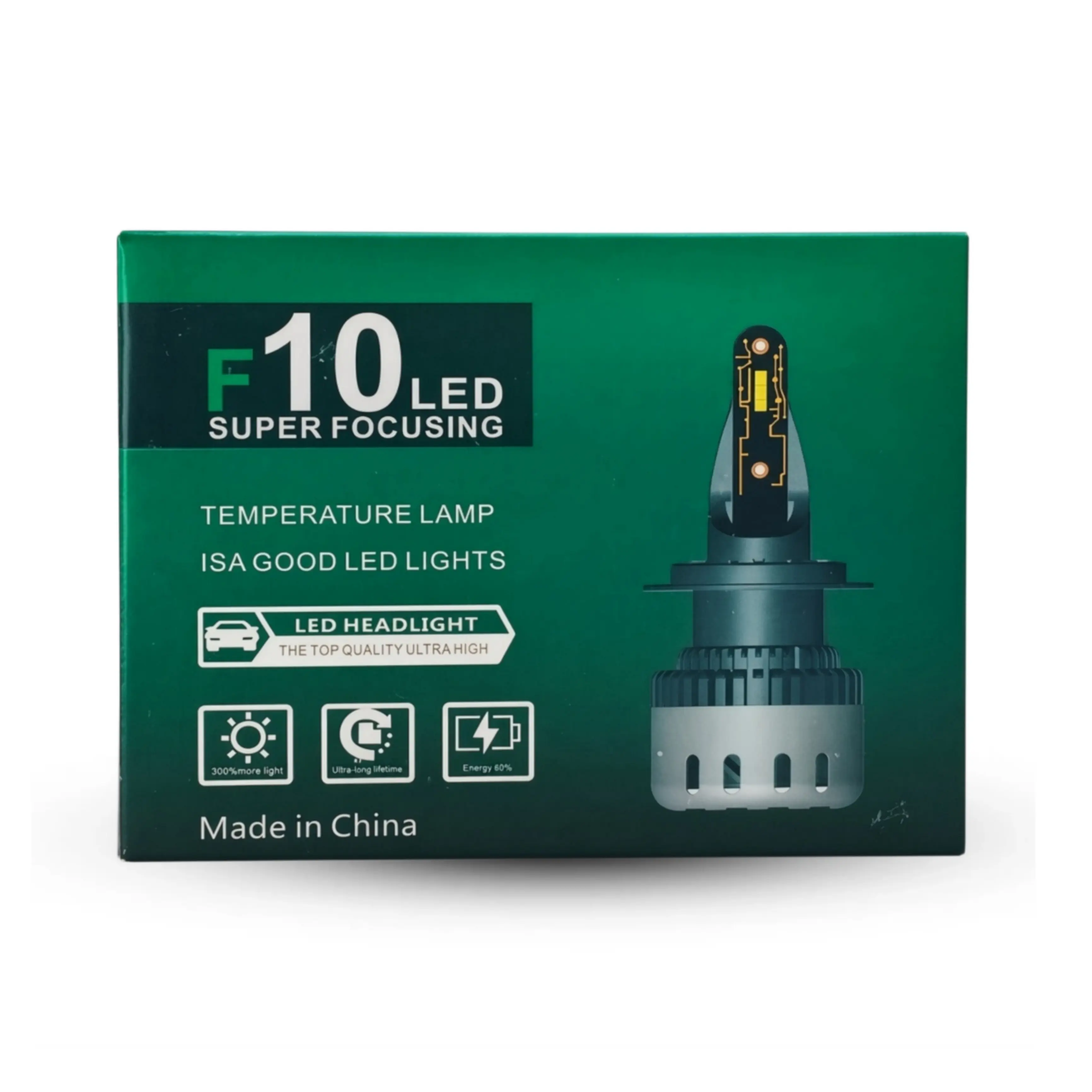 هدلایت خودرو مدل F10 (اِف 10) LED SUPER FOCUSING بسته دو عددی