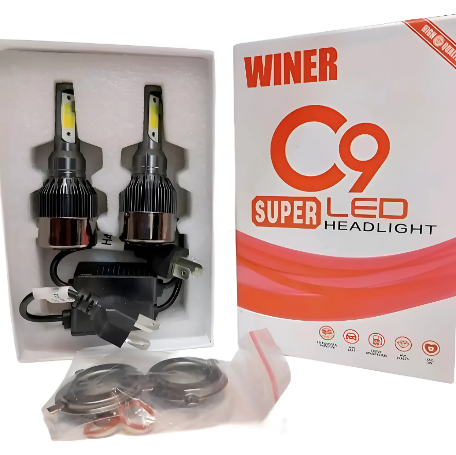 هدلایت C9 چند حالته از برند WINER وینر اورجینال بسته دو عددی